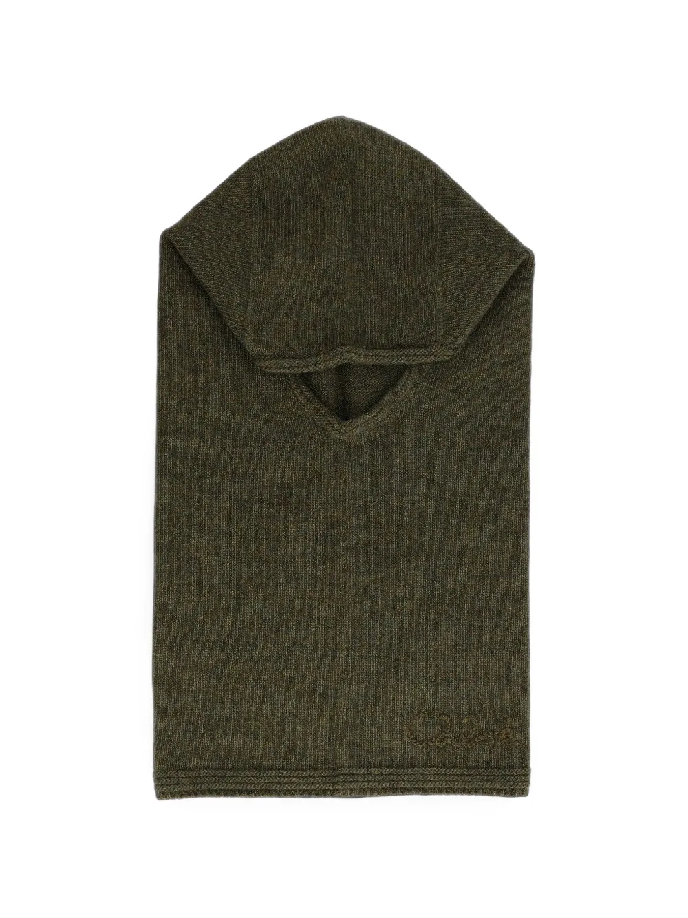 Chloé Iconic embroidered wool balaclava Groen