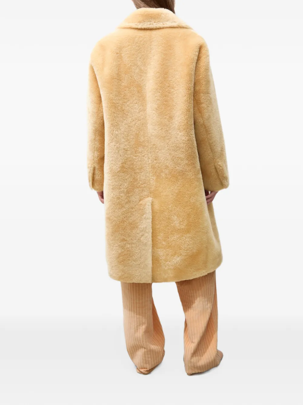 Tory Burch faux-shearling coat Beige