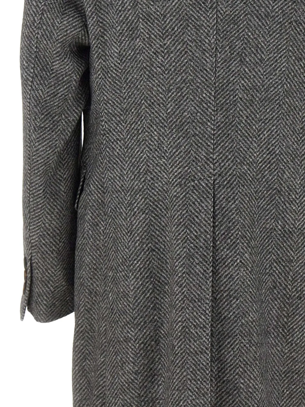 Eleventy herringbone double-breasted coat Grijs