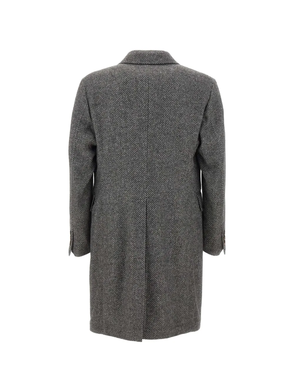 Eleventy herringbone double-breasted coat Grijs