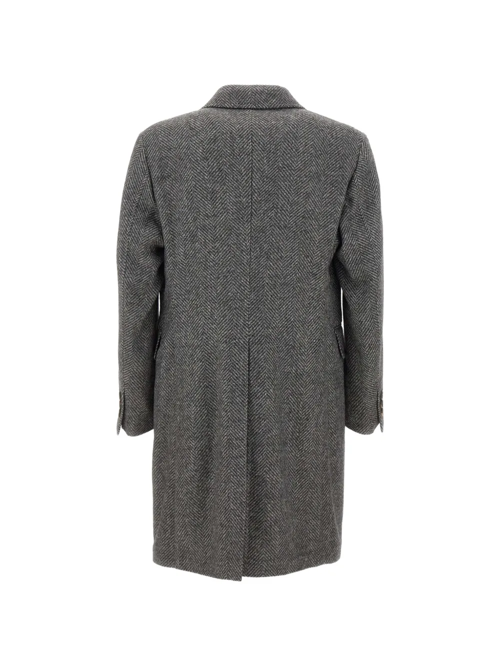 Eleventy herringbone double-breasted coat Grijs