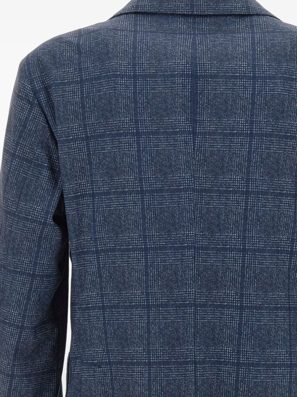 Manuel Ritz micro-check single-breasted blazer Blauw