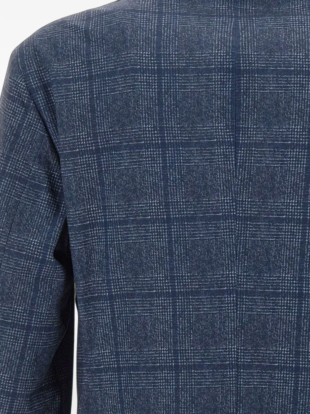 Manuel Ritz micro-check single-breasted blazer Blauw