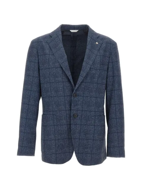 Manuel Ritz micro-check single-breasted blazer