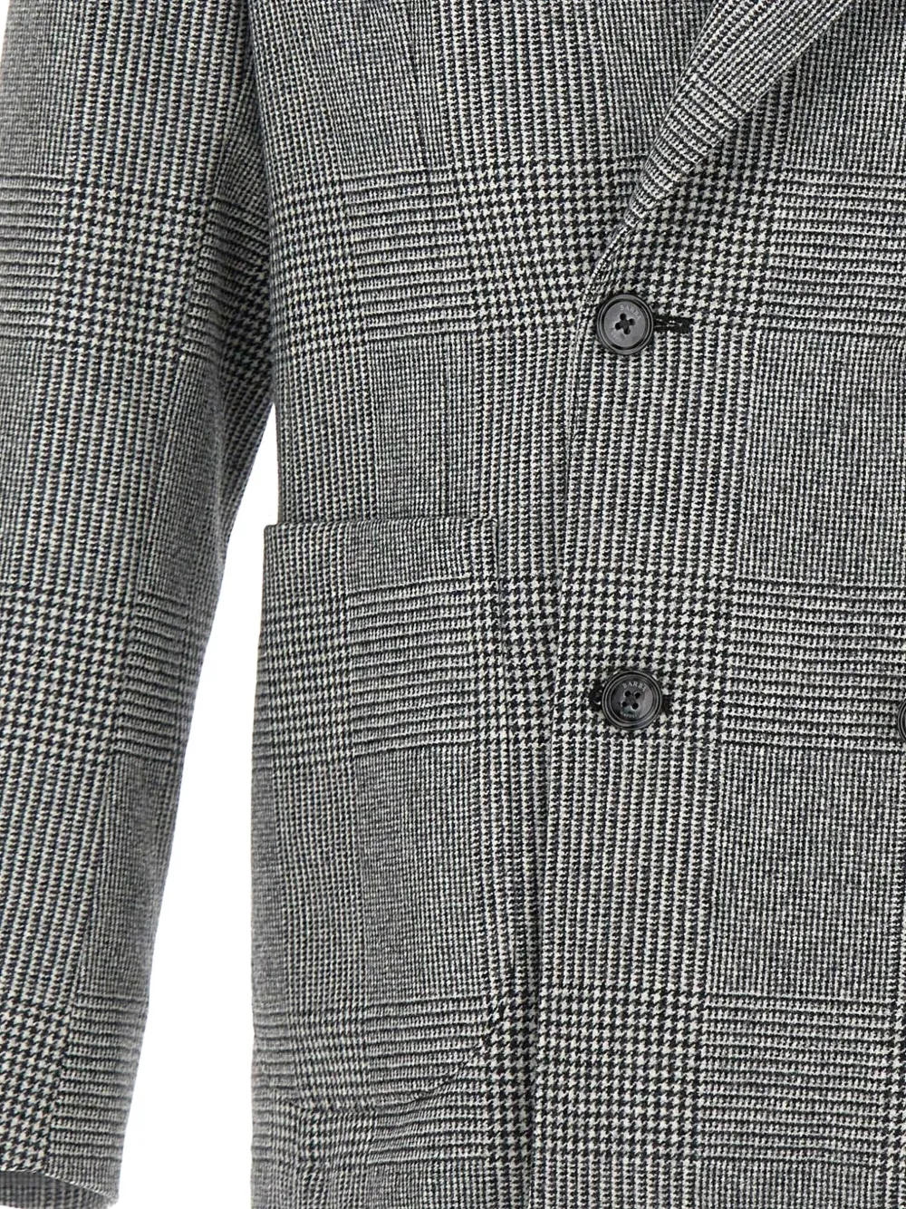 Barba prince of wales double-breasted blazer Grijs