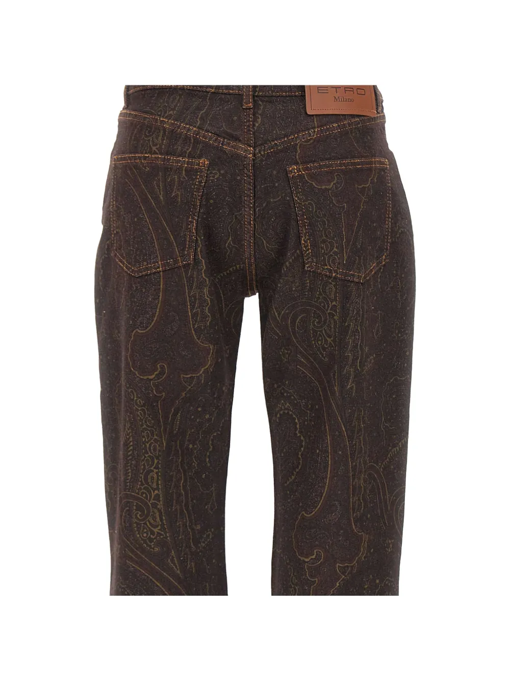 ETRO paisley-print jeans Bruin