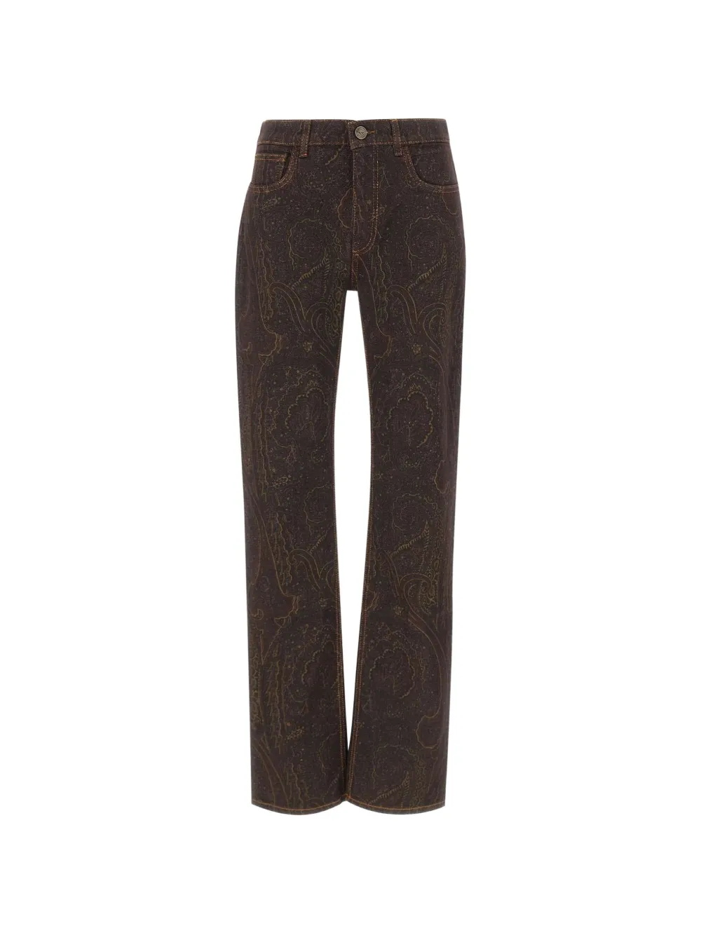 ETRO paisley-print jeans - Braun