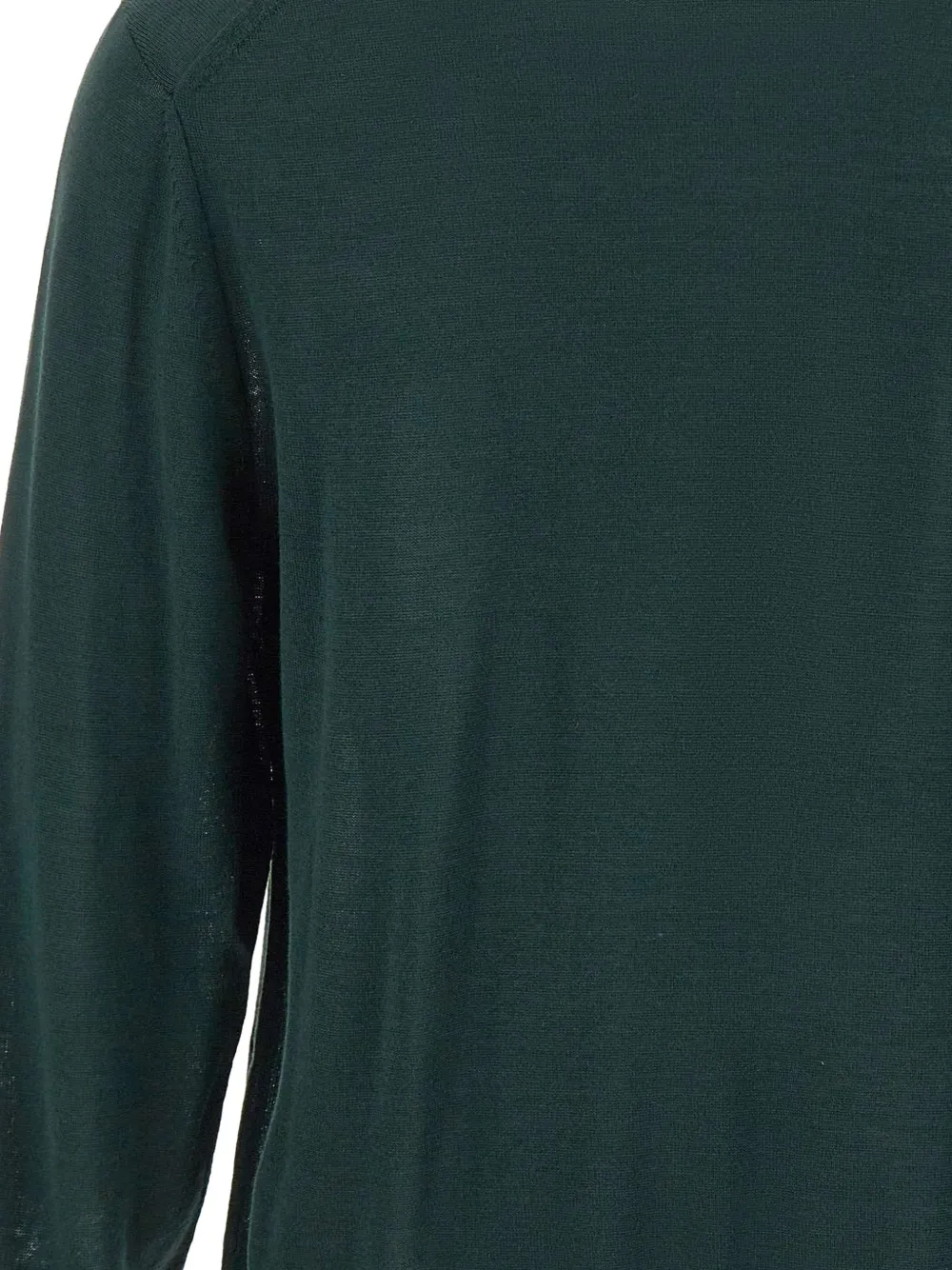 BOSS logo-embroidered wool sweater Groen