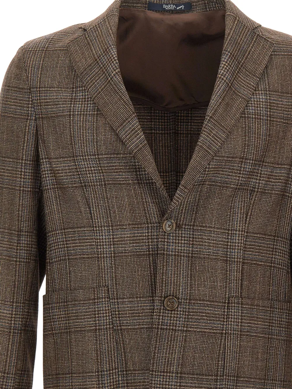 Barba prince of wales single-breasted blazer Bruin
