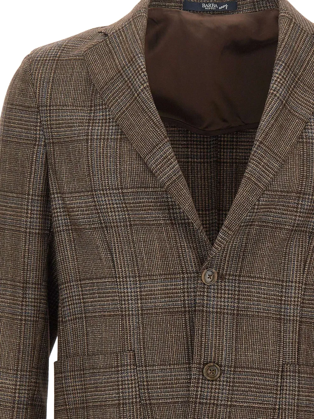 Barba prince of wales single-breasted blazer Bruin