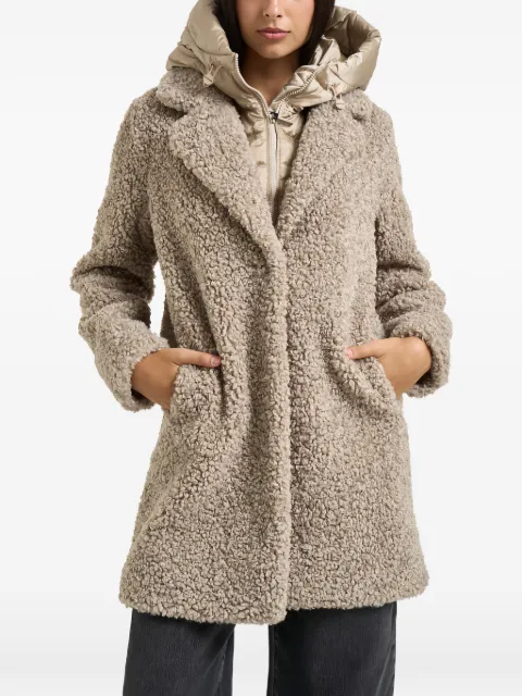 bomboogie faux-shearling hooded coat