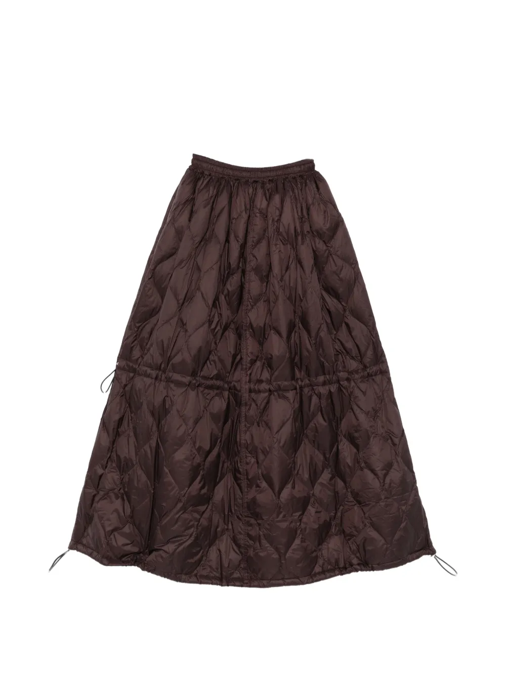 Taion quilted drawstring midi skirt - Marrone