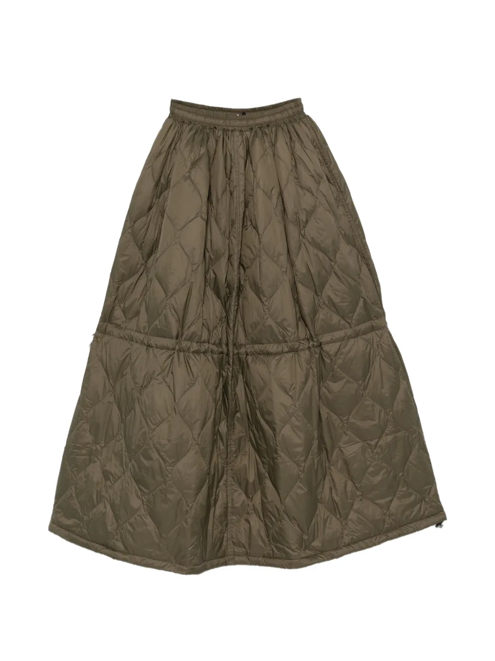 Taion quilted drawstring midi skirt - Verde