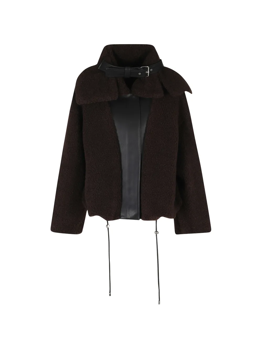 Sportmax Jack van imitatiebont met gespkraag Bruin