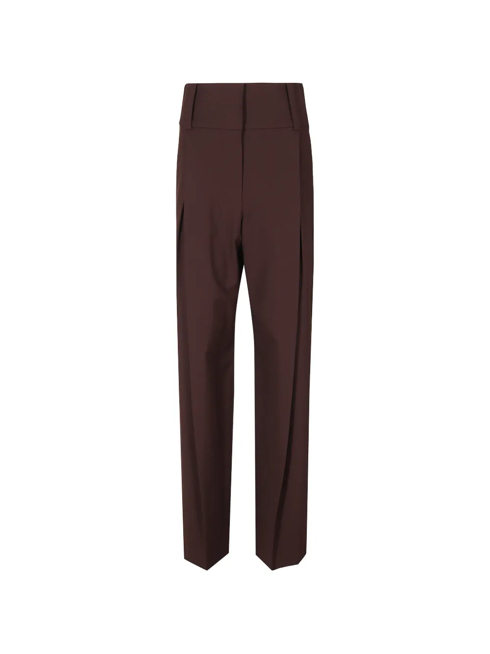 Sportmax pleated-detail straight-leg trousers Bruin