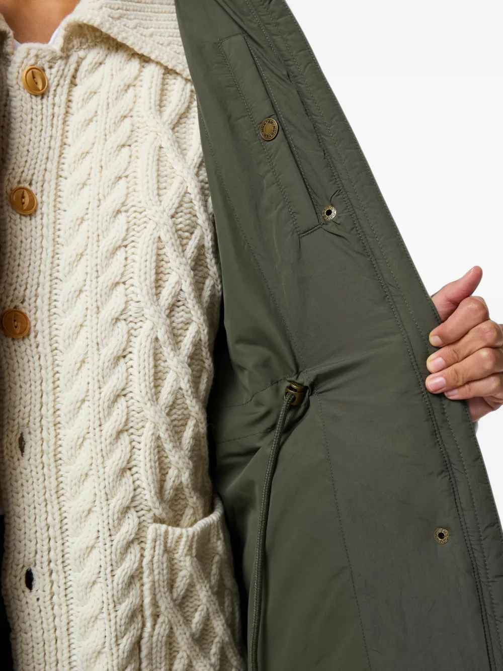 Hunter Somerset quilted-pattern coat Groen