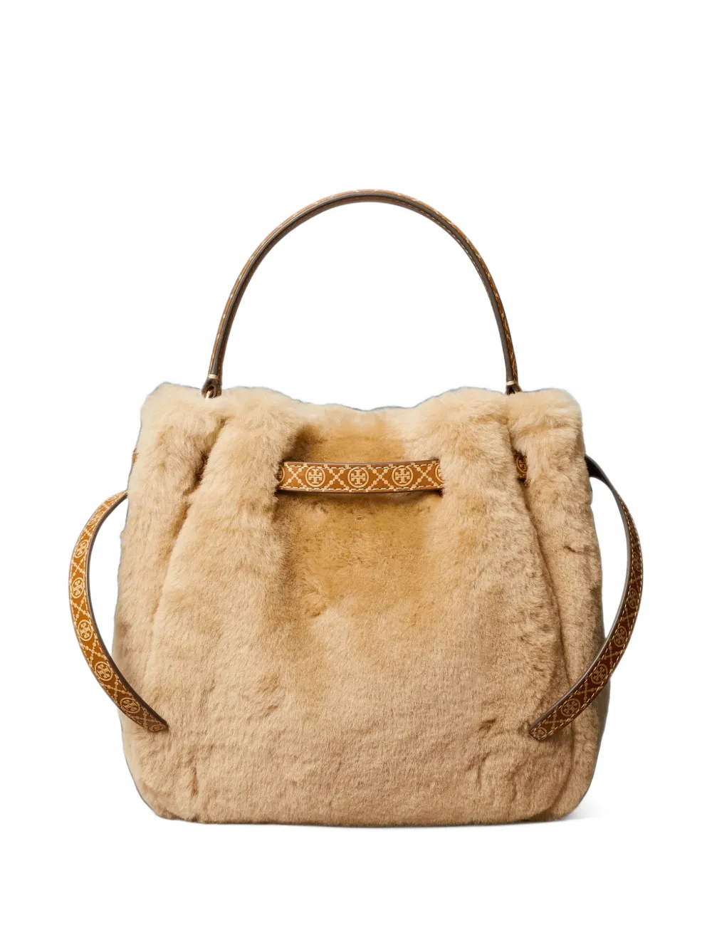 Tory Burch Romy shearling bucket bag Beige