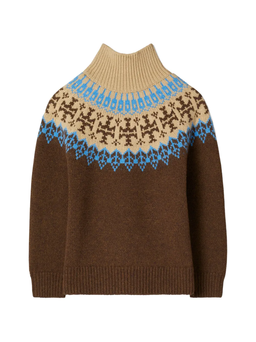 Tory Burch Fair Isle wool sweater Bruin