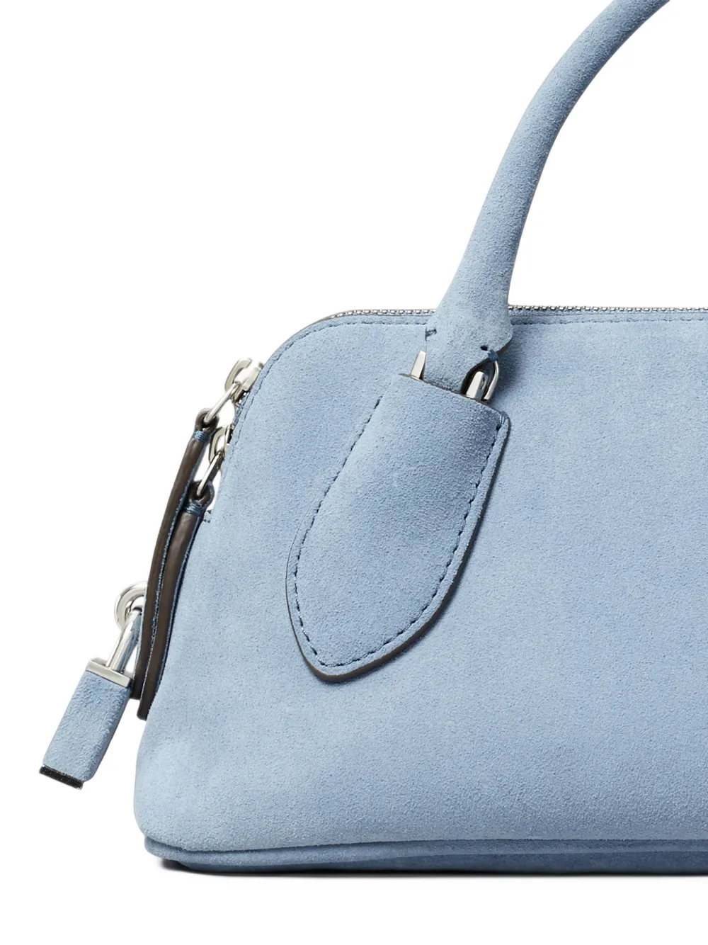 Tory Burch Lock suede top handle bag Blauw