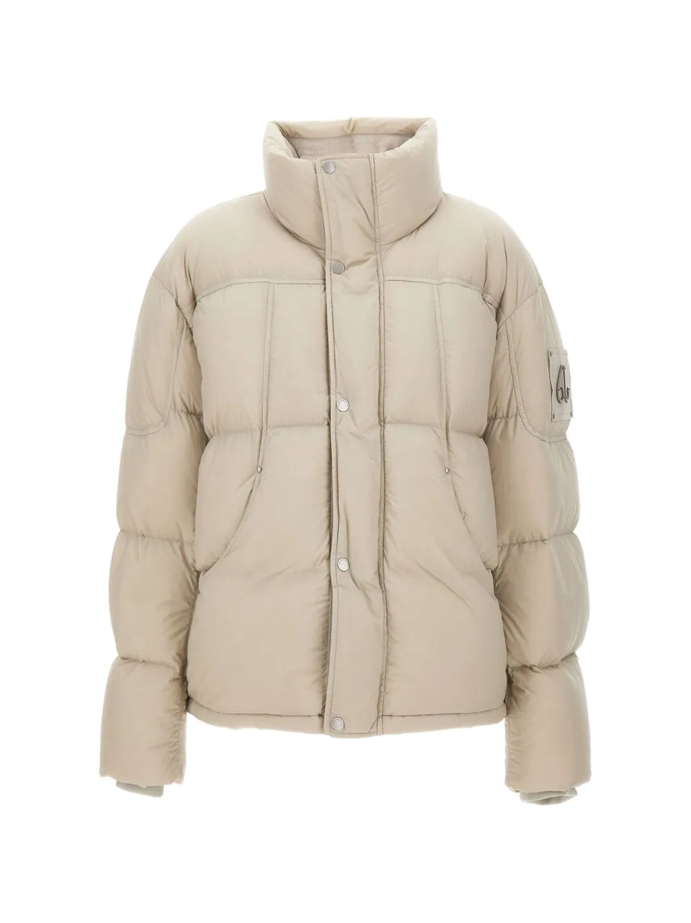 Moose Knuckles logo-appliqué padded jacket - Neutrals