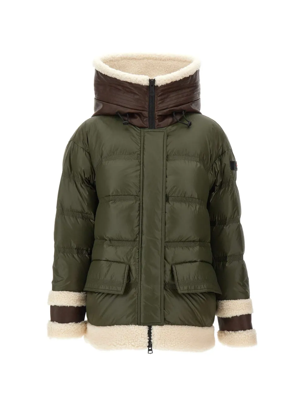 Peuterey Kunto faux-fur trim down coat Groen