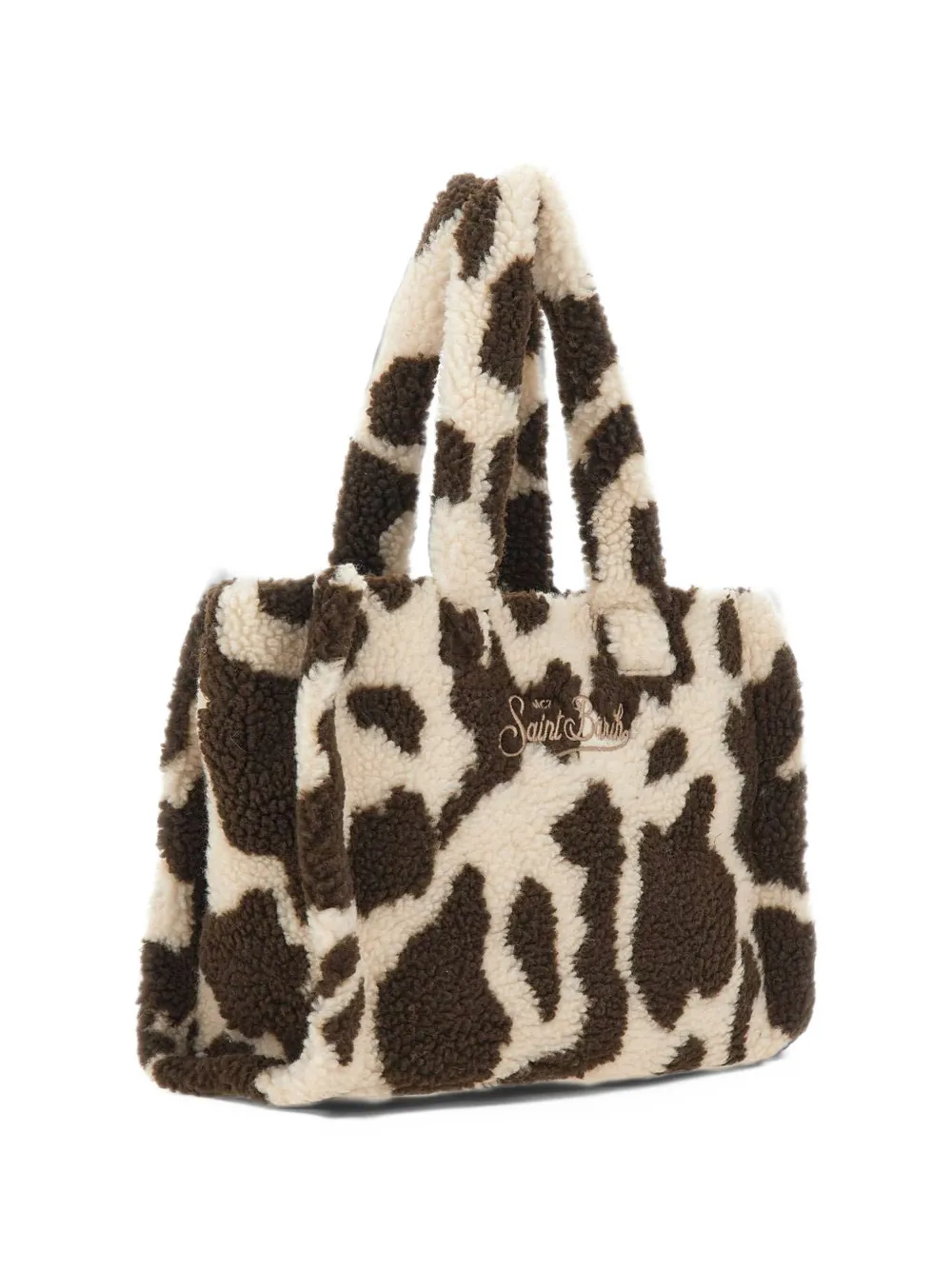 MC2 Saint Barth Colette Teddy cow-print tote bag Beige