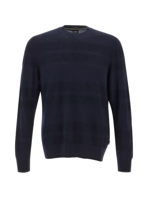 BOSS striped virgin wool sweater