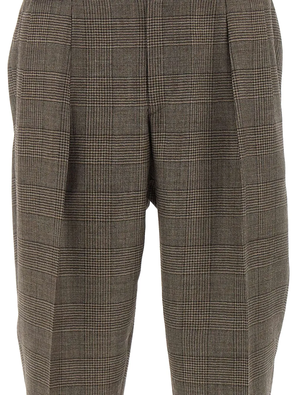Briglia 1949 Plooibroek met Prince of Wales-ruit Bruin