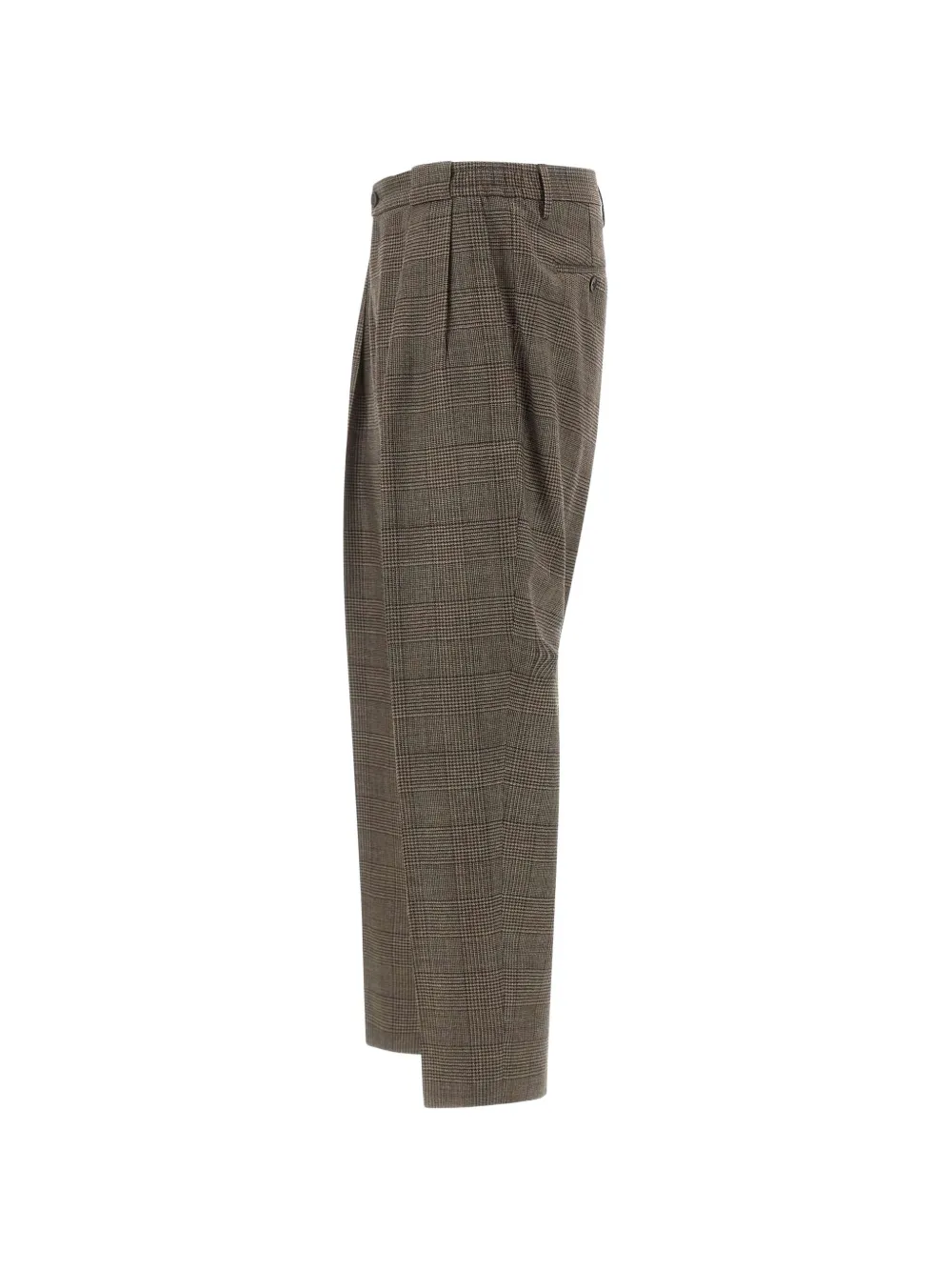 Briglia 1949 Plooibroek met Prince of Wales-ruit Bruin