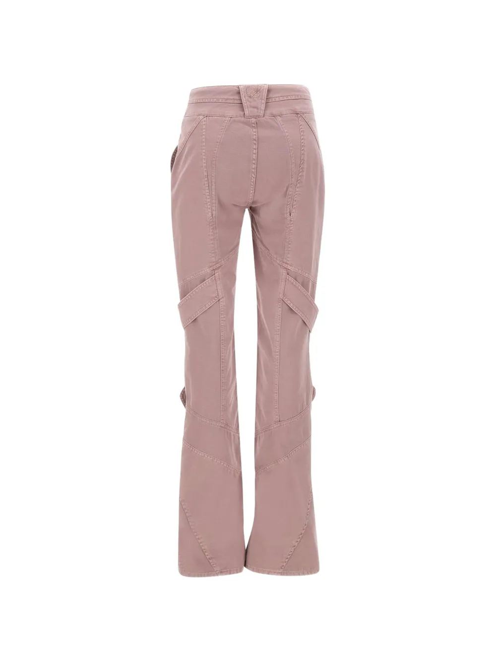 Blumarine crossover-waistband cargo jeans Roze