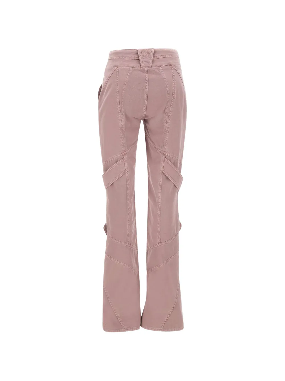 Blumarine crossover-waistband cargo jeans Roze