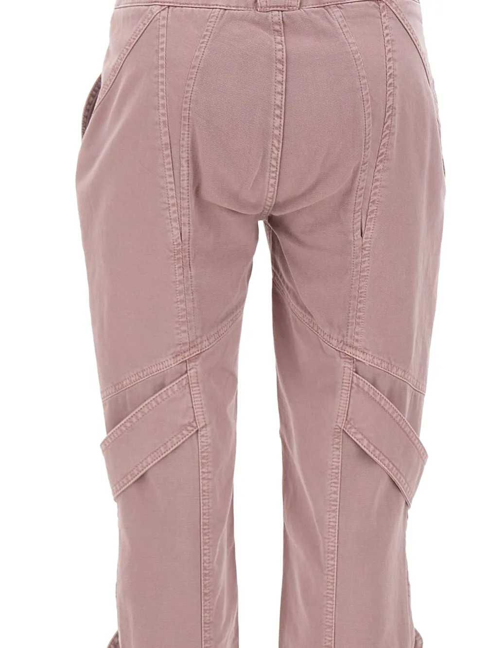 Blumarine crossover-waistband cargo jeans Roze
