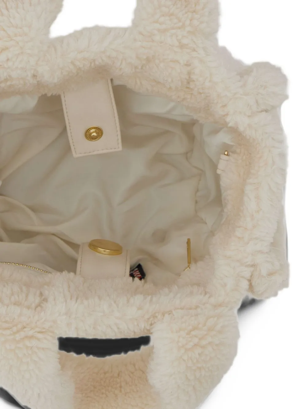 MC2 Saint Barth Vanity mini Teddy handbag in white sherpa Wit