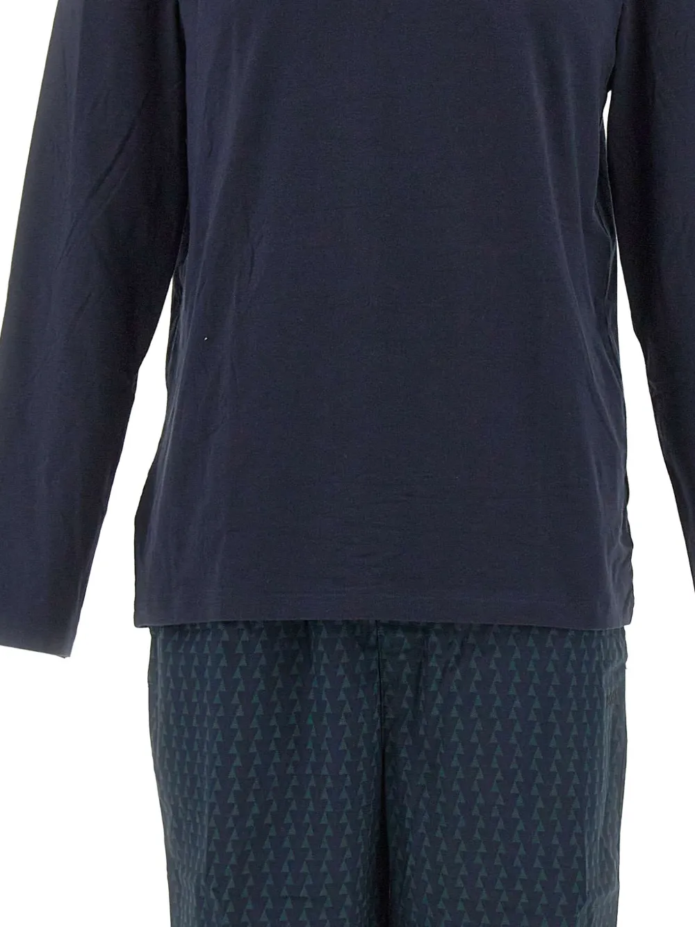 BOSS Chris geometric-pattern pajamas Blauw