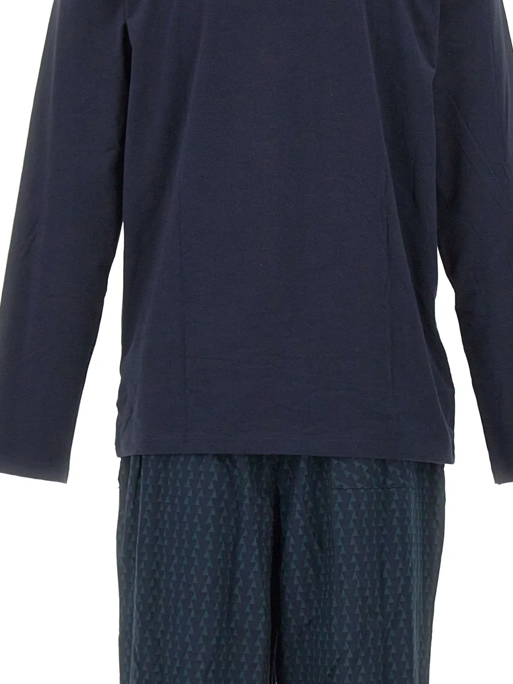 BOSS Chris geometric-pattern pajamas Blauw