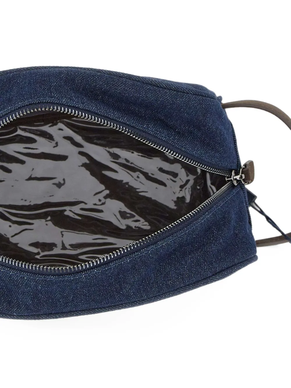 MC2 Saint Barth blue Westwood denim beauty case with logo embroidery Blauw