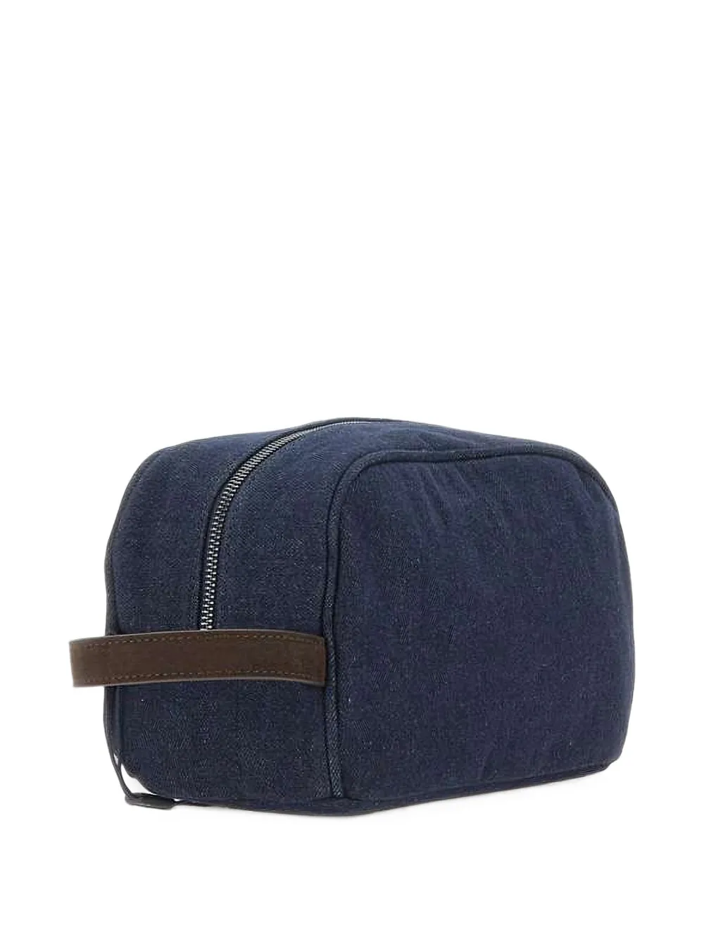 MC2 Saint Barth blue Westwood denim beauty case with logo embroidery Blauw