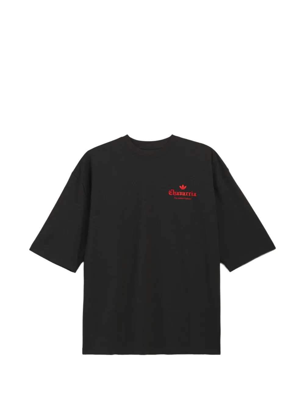 Willy Chavarria x Adidas rose-print T-shirt Zwart
