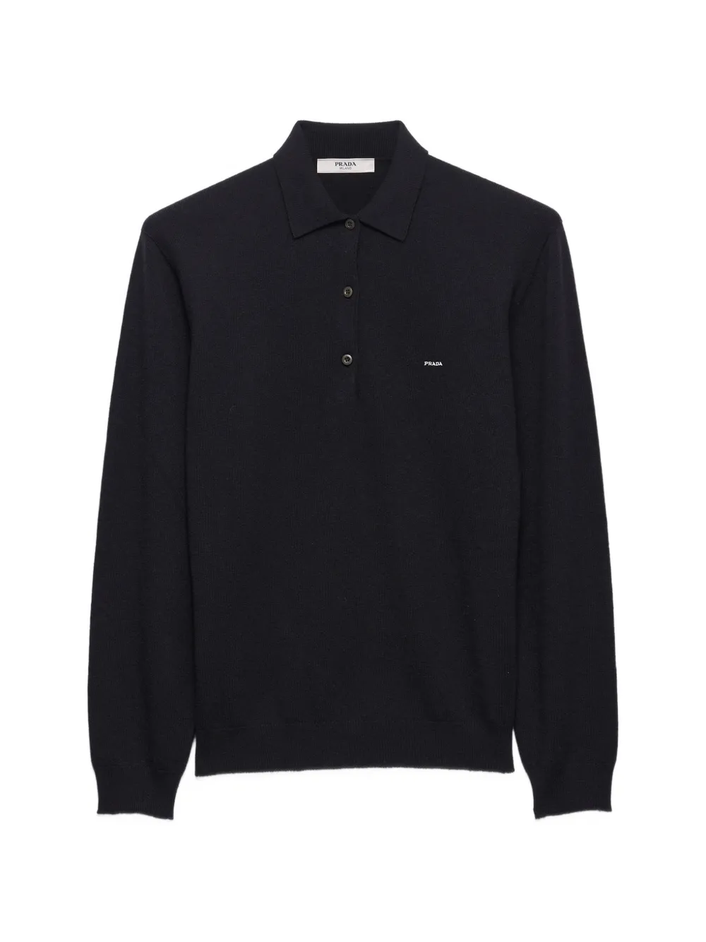 Prada Wool polo sweater Zwart