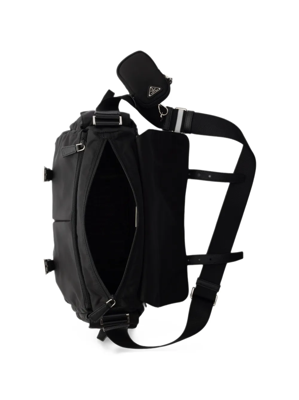 Prada large re-nylon shoulder bag Zwart