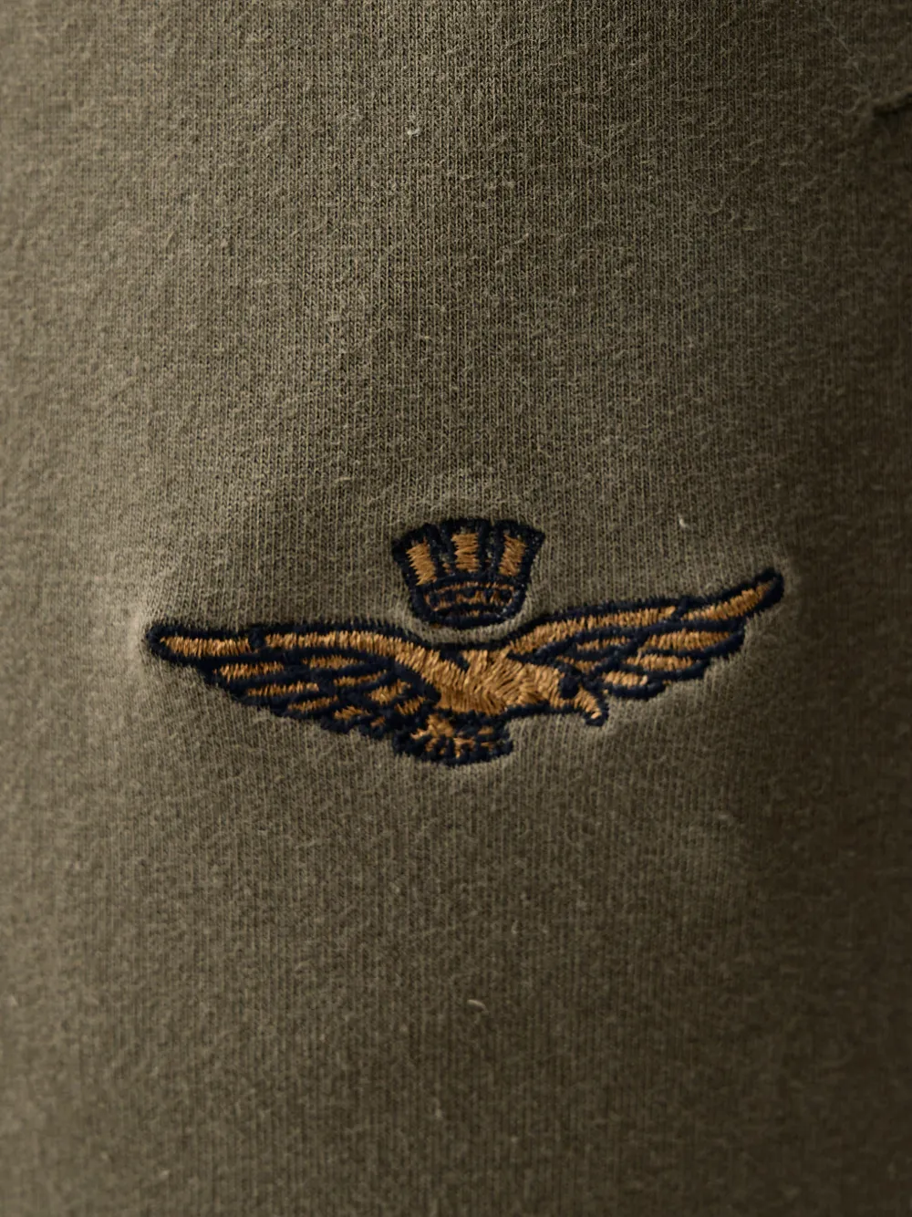 Aeronautica Militare logo-embroidered drawstring track pants Groen