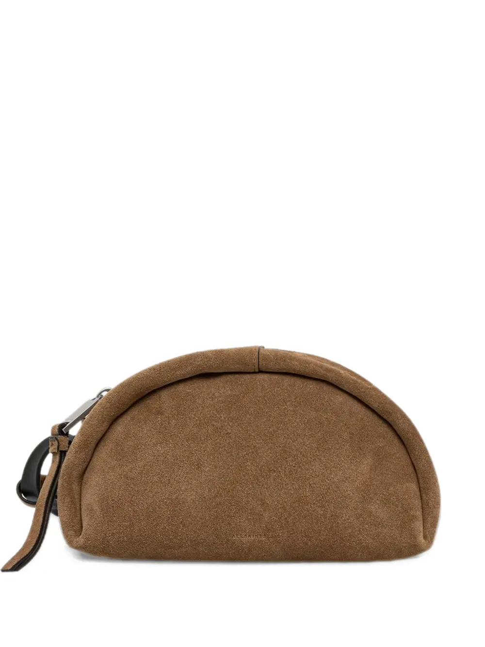 AllSaints Rosalie arc suede crossbody bag - Marrone
