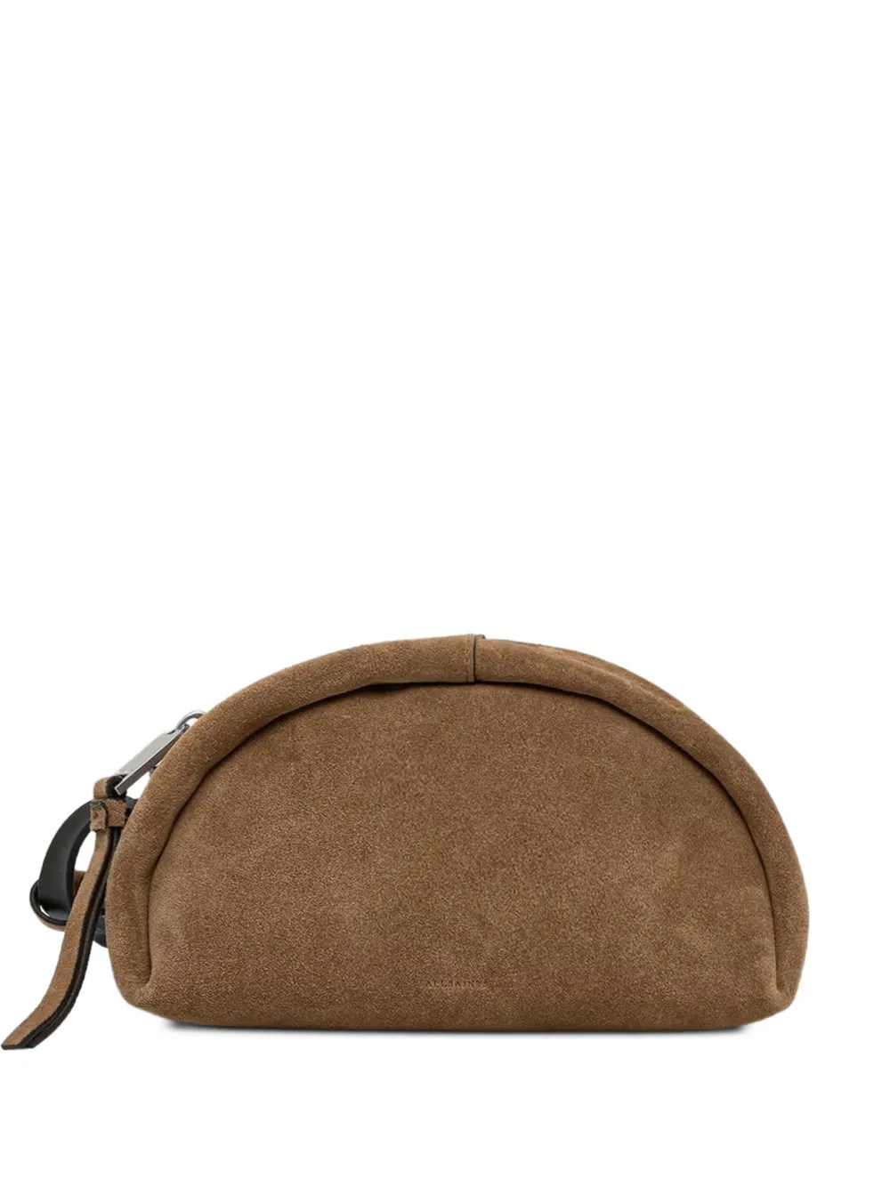 AllSaints Rosalie arc suede crossbody bag - Marrone