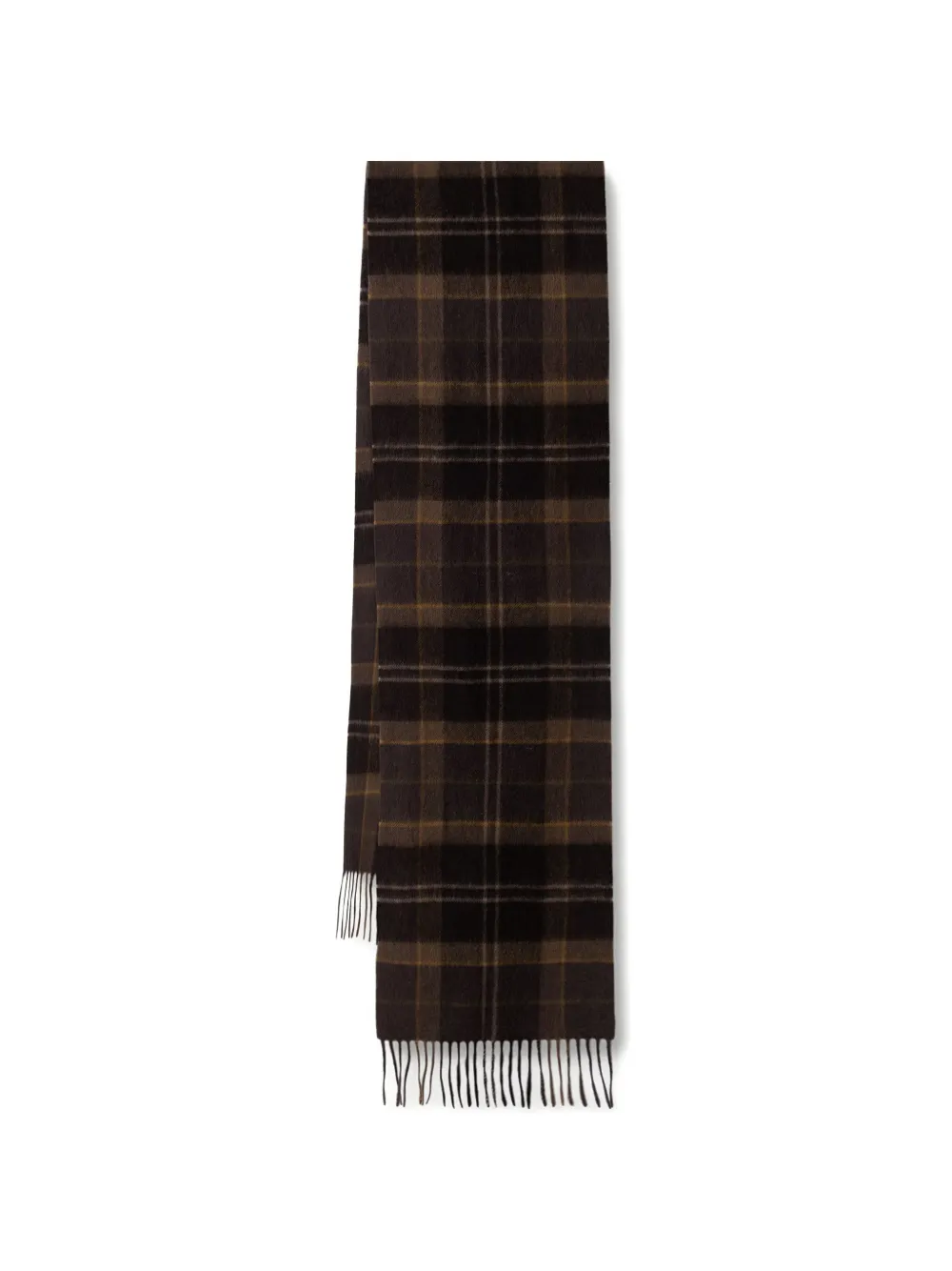 Barbour mineral tartan wool-cashmere scarf - Marrone