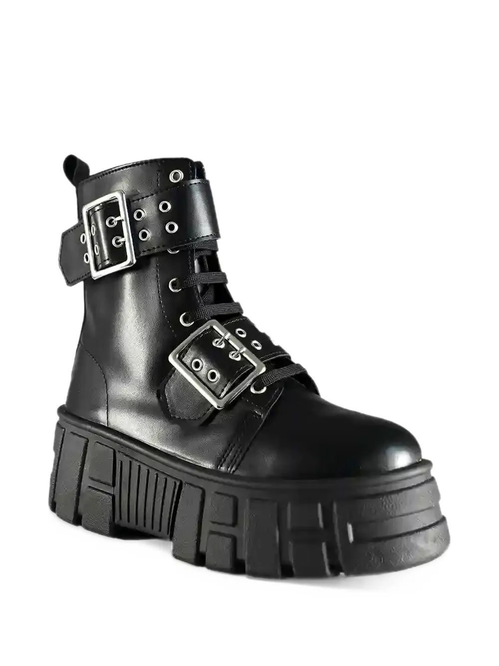 Altercore Remi buckle-detail platform ankle boots - Noir Altercore Remi buckle-detail platform ankle boots - Noir