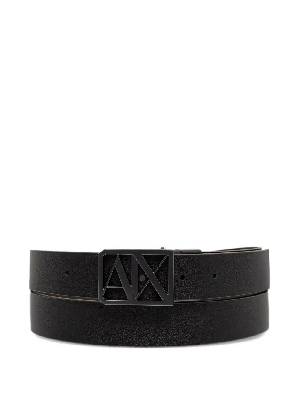Armani Exchange logo-buckle reversible belt - Marrone