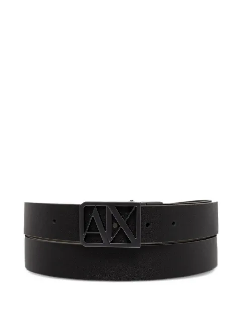 Armani Exchange cinturón reversible con hebilla del logo
