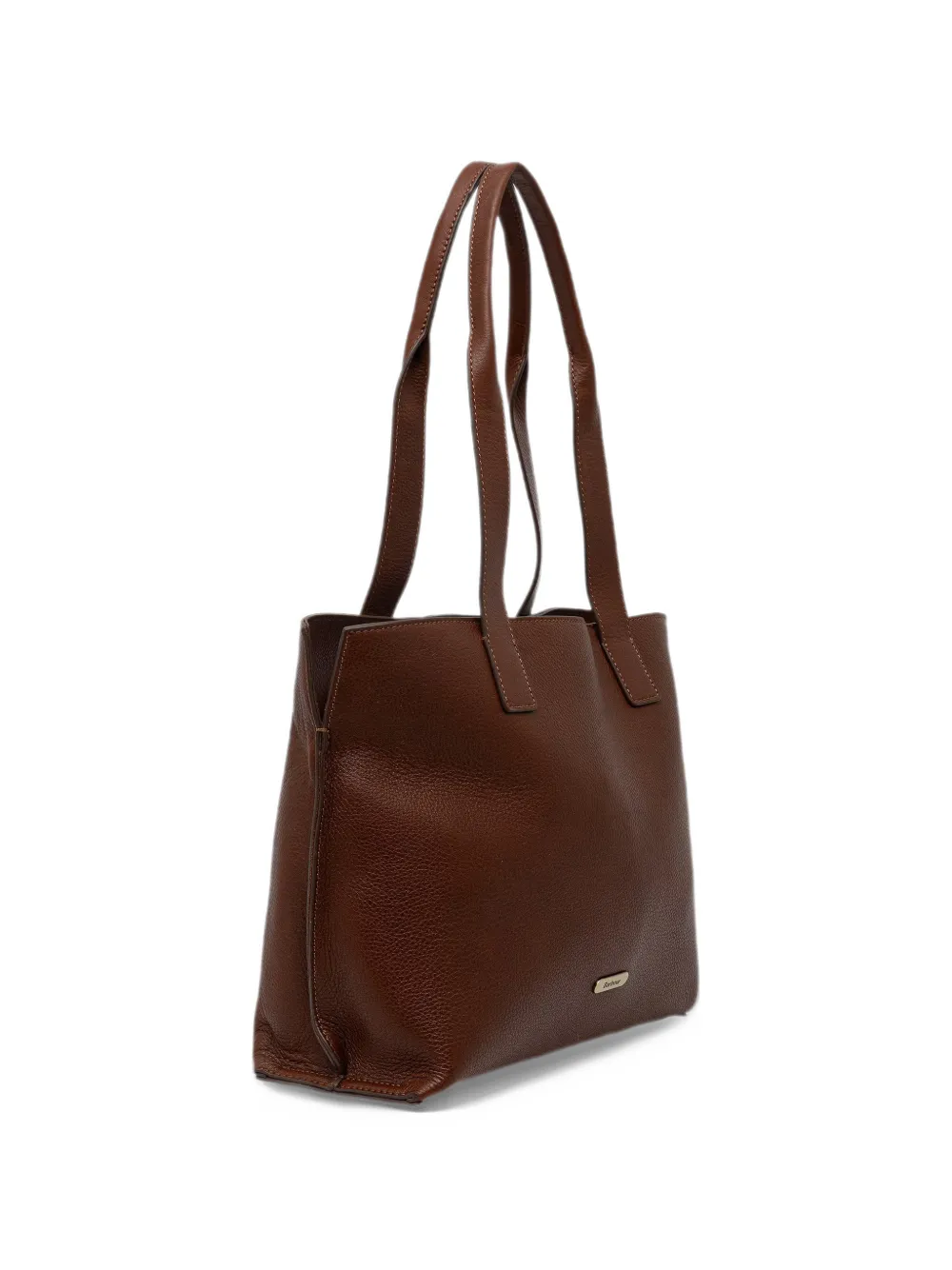 Barbour Alder large leather tote bag Bruin