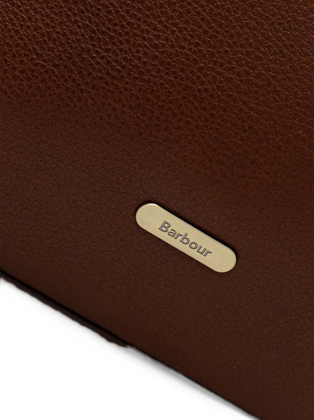 Barbour Alder large leather tote bag Bruin