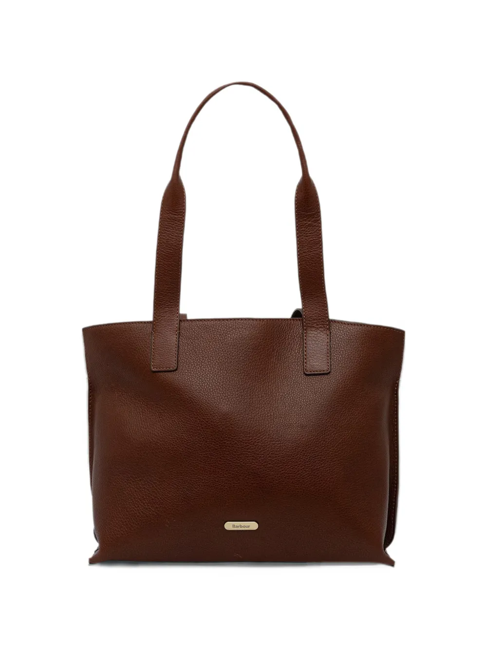 Barbour Alder large leather tote bag Bruin